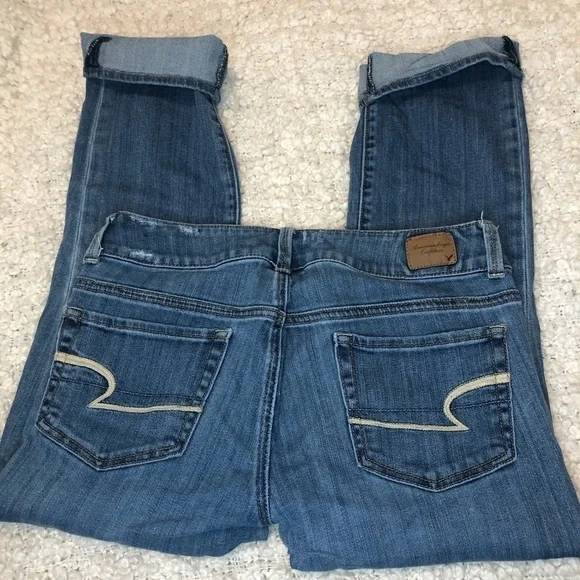 𝅺AMERICAN Eagle Artist Jeans Distressed Medium Wash - Picture 3 of 6